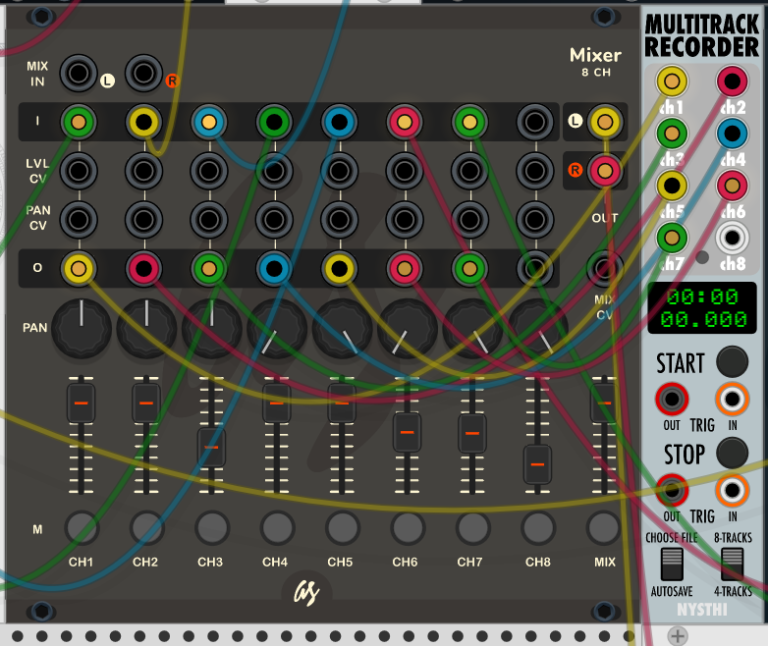 How to make a multitrack recording in VCV Rack modular, free CDM