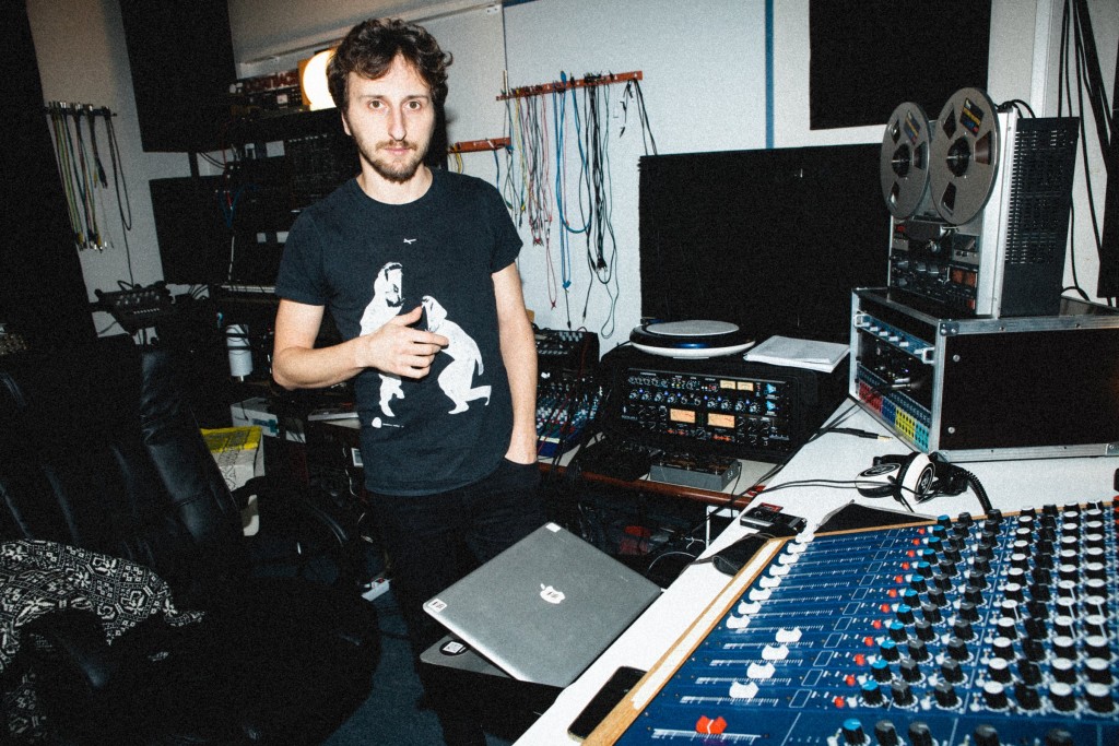 Lucy (Luca Mortellaro) in his home studio, where the EP was recorded live to tape.