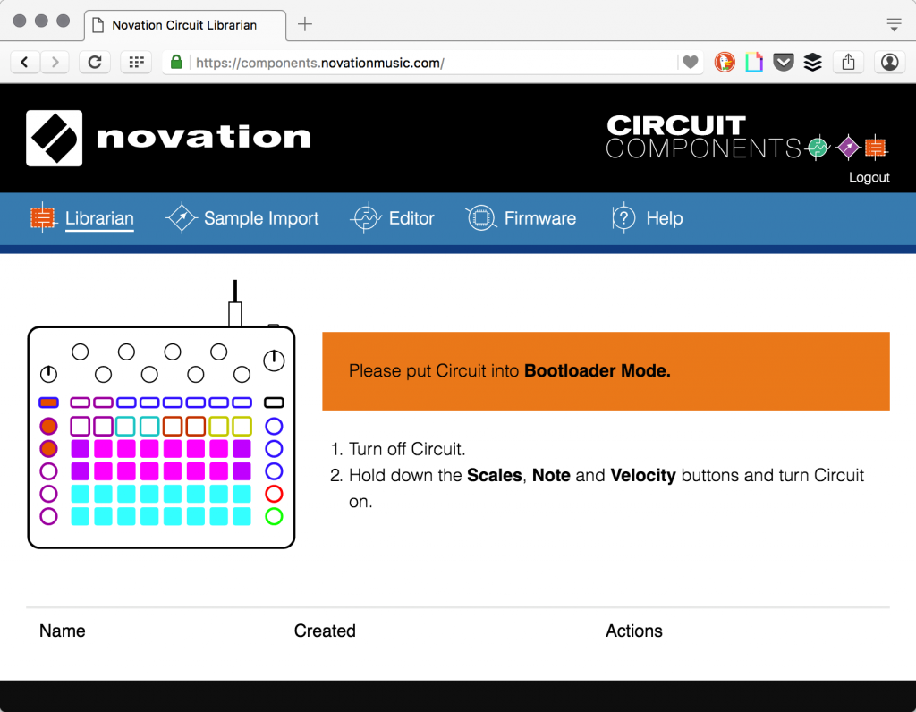 Next, you're prompted to switch your Circuit to "bootloader" mode.