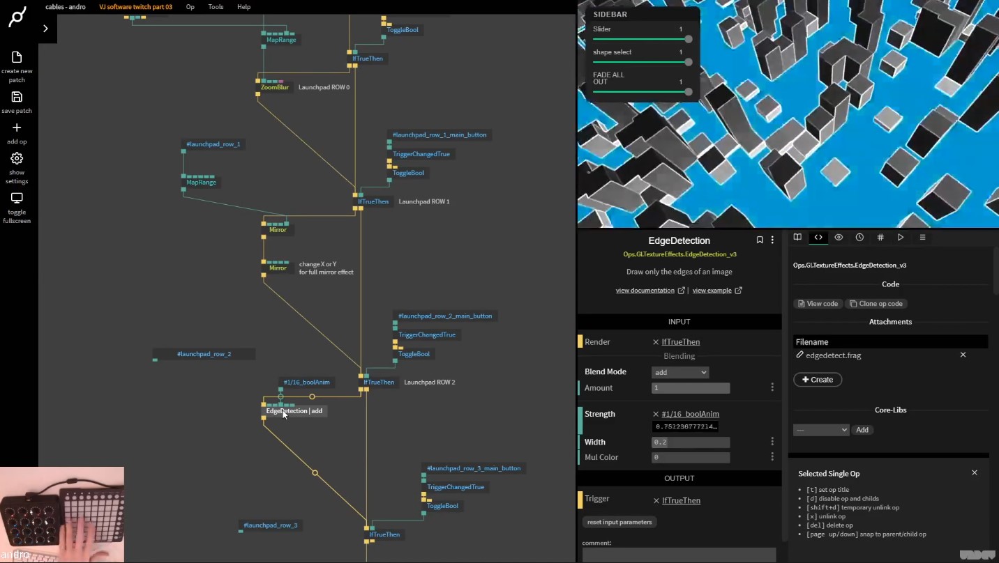 Build a 3D VJ tool from scratch, in browser, in the free cables.gl beta