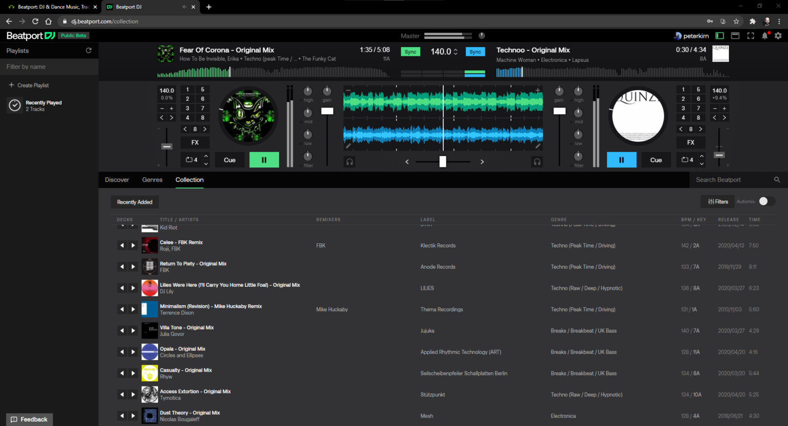 Beatport DJ is inbrowser DJing for everybody a first look, from a