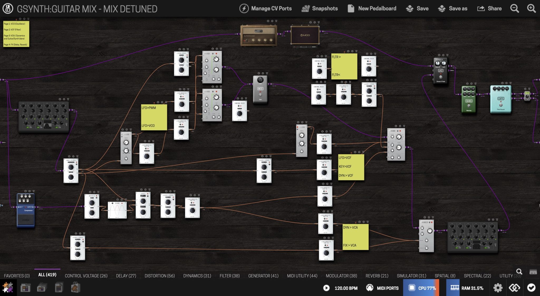 MOD Devices made a guitar synth you can actually play like a synth so
