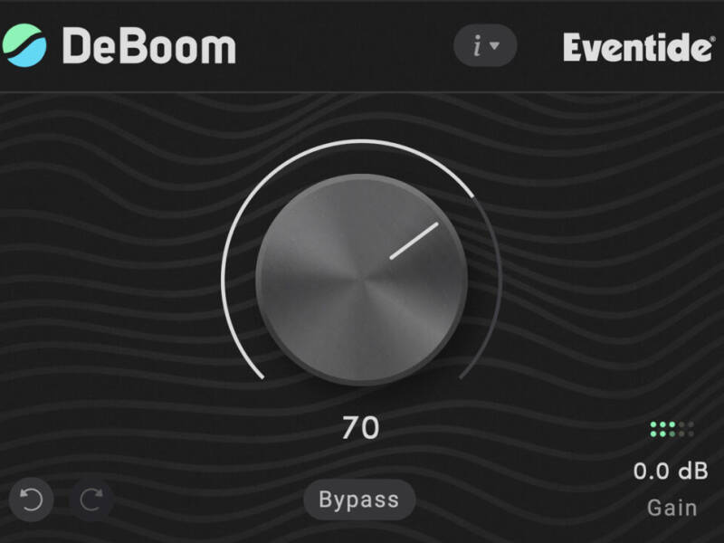 One knob interface, DeBoom (showing bypass switch, and... yeah, one knob)