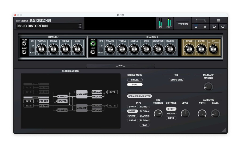 block and speaker settings