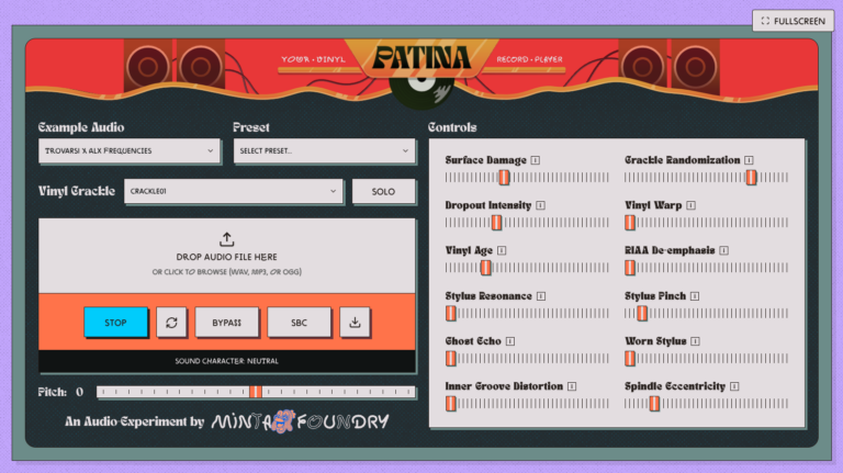 Record Label Simulator Patina puts a vinyl record simulator in your browser for free - CDM ...