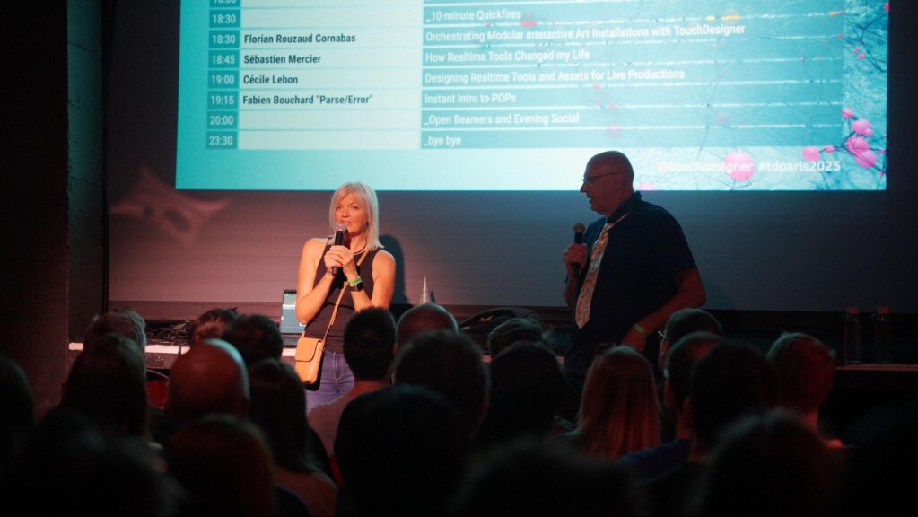 Greg Hermanovic and Isabelle Rousset from Derivative making opening remarks
