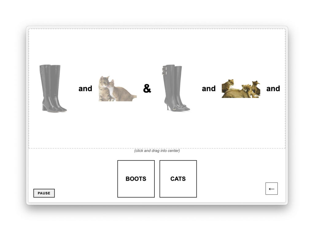 Boots & Cats Drum Machine, with images of boots and cats.