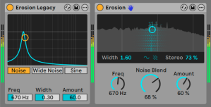 Erosion side-by-side with Erosion Legacy.