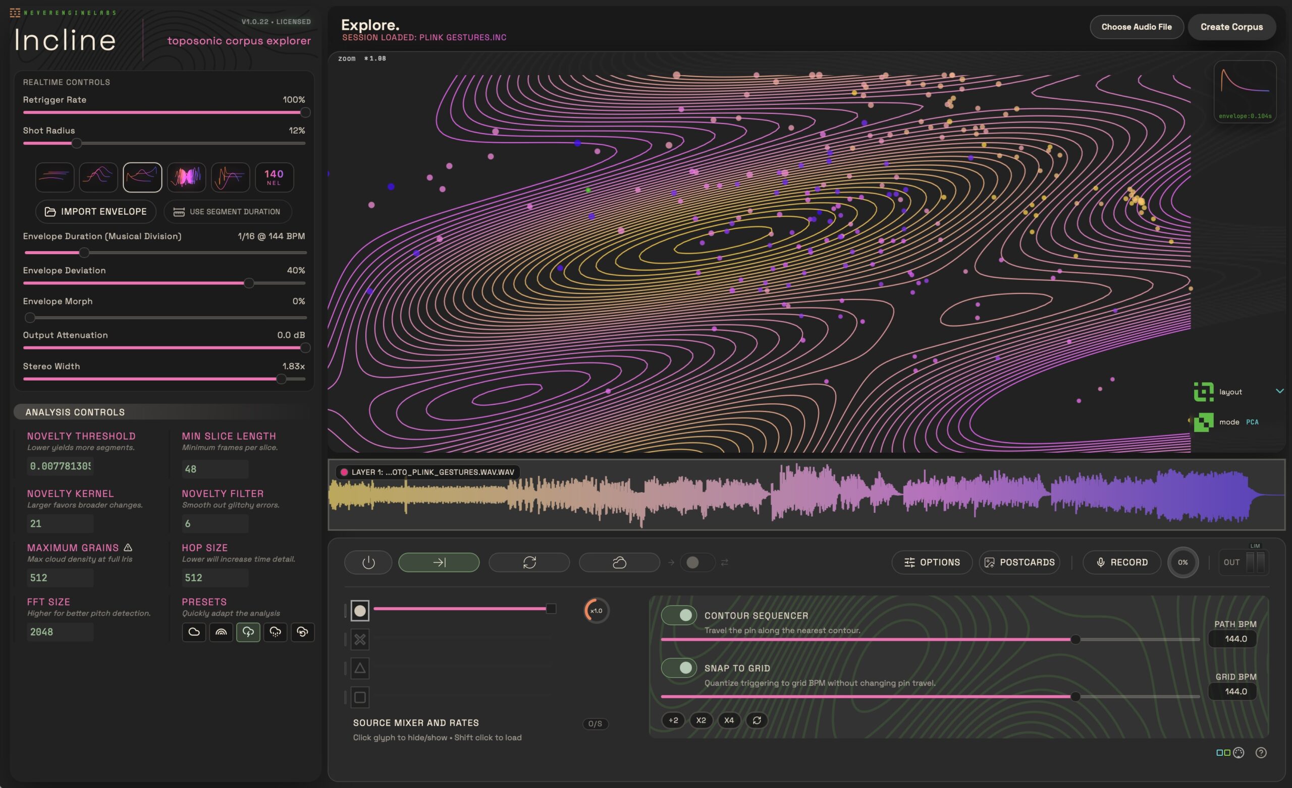 Incline, “toposonic corpus explorer,” transforms granular synthesis