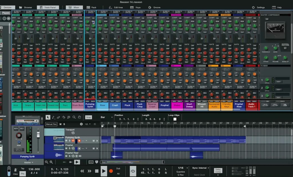 Reason 14 arrives: Dark Mode, better Track workflow, RV-9 reverb, more