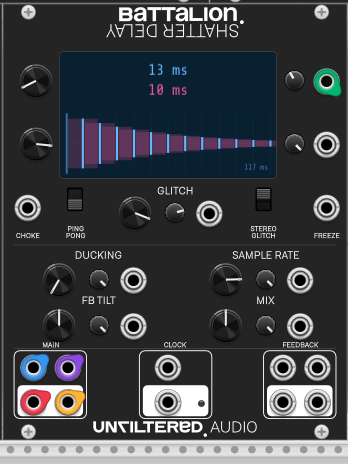 Unfiltered Audio Battalion drum synth, FX in VCV Rack are a revelation