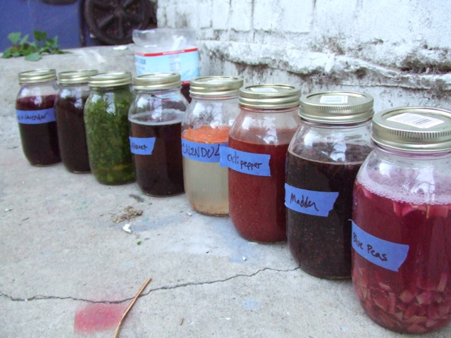 Jars of dye