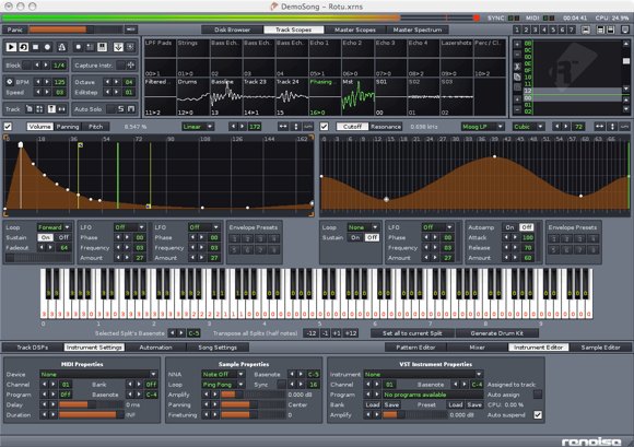 Renoise music tracker for Mac and Windows