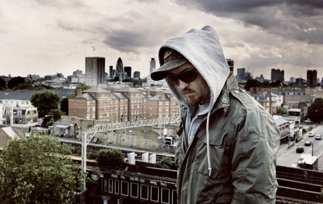 The Bug in London, a city with a deep influence on his sound. Yeah, except he did manage to bail for Berlin for a place with greater potential. Photo courtesy Ninja Tune.